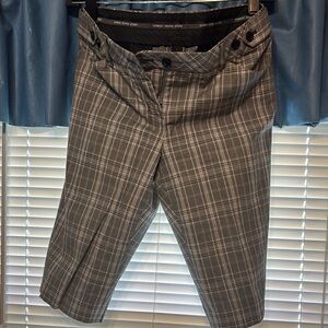 Express Gray Plaid Women's Bermudas